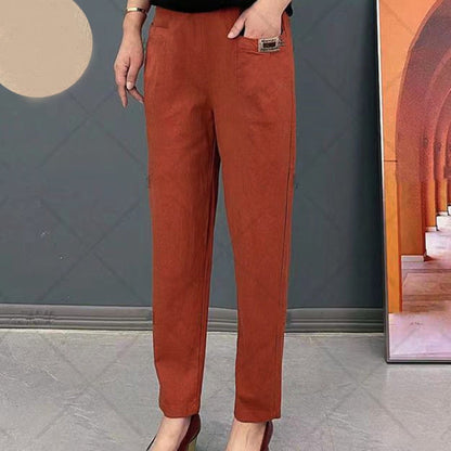 💝Women's Elastic Waist Cotton Pants【BUY 2 GET FREE SHIPPING】