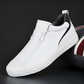 Autumn double zipper versatile trendy warm leather shoes