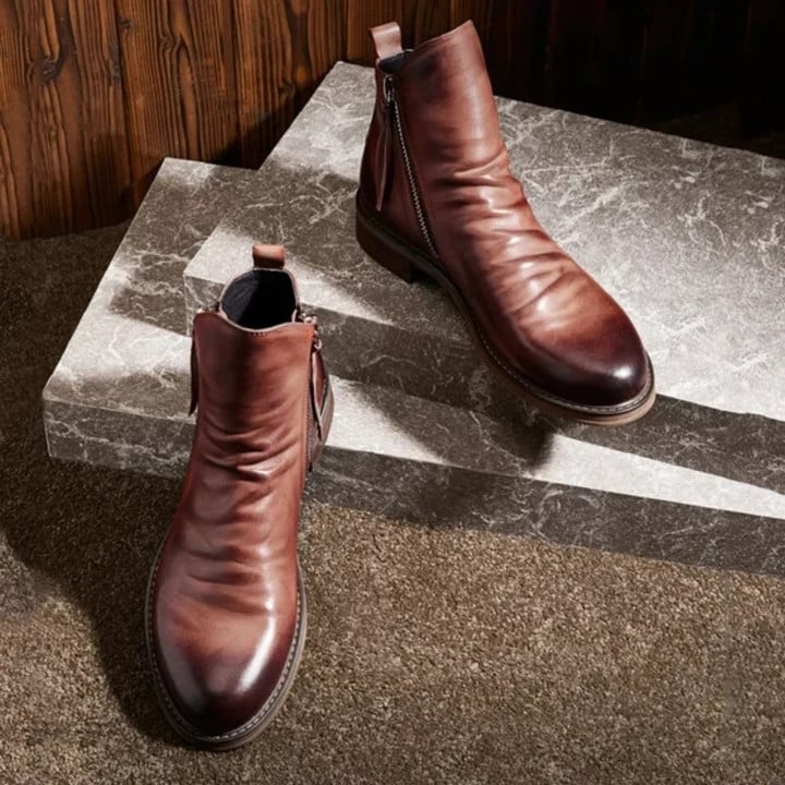 Men's Leather Vintage Leather Boots【FREE SHIPPING】