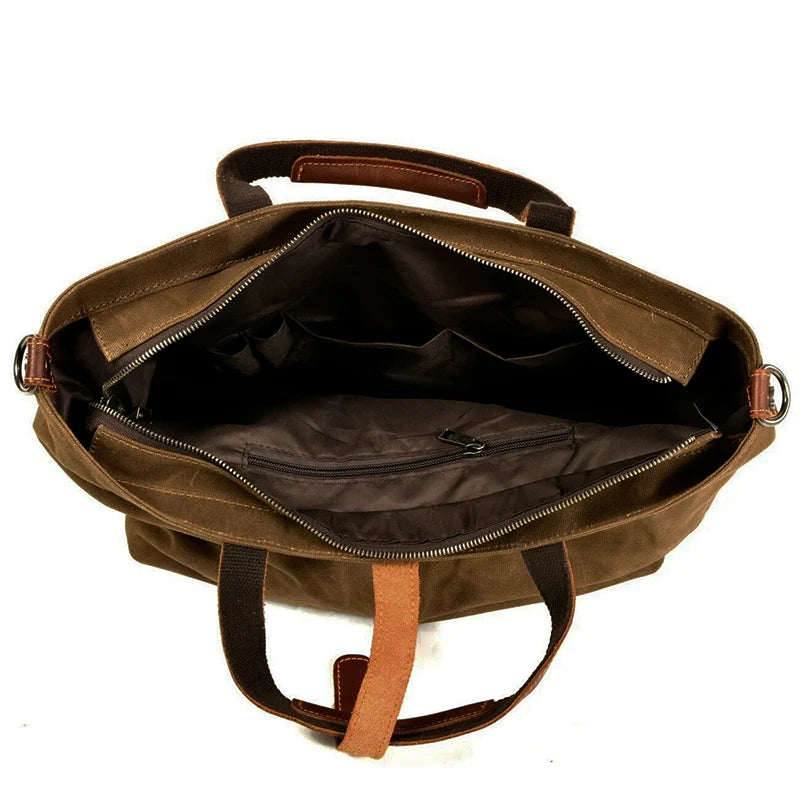 Gift Choice Vintage Waxed Canvas Tote Bag【FREE SHIPPING】