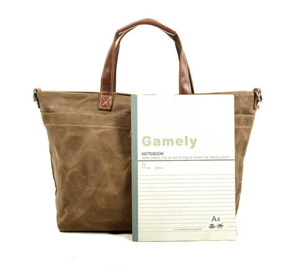 Gift Choice Vintage Waxed Canvas Tote Bag【FREE SHIPPING】