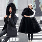 Woman’s Winter Loose Hooded Synthetic Fleece Thickened Parka Coat【FREE SHIPPING】