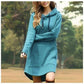 Best Gift for Her - Women's Casual Loose Solid Color Hoodie Dress
