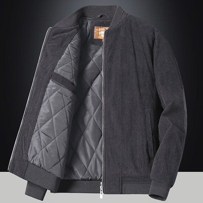 Outdoor Leisure Thickened Padded Corduroy Baseball Jacket-FREE SHIPPING