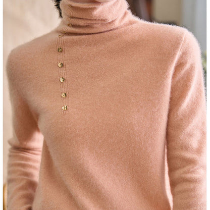Women’s Elegant Turtleneck Base Knit Shirt