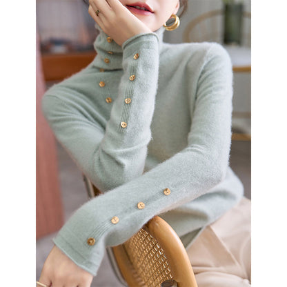 Women’s Elegant Turtleneck Base Knit Shirt