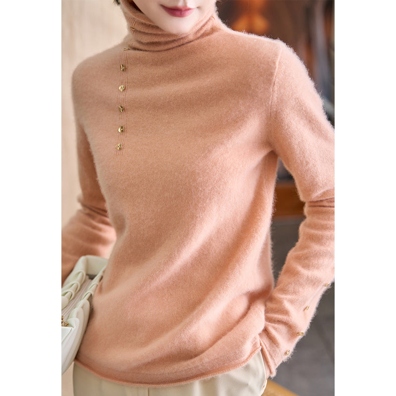 Women’s Elegant Turtleneck Base Knit Shirt