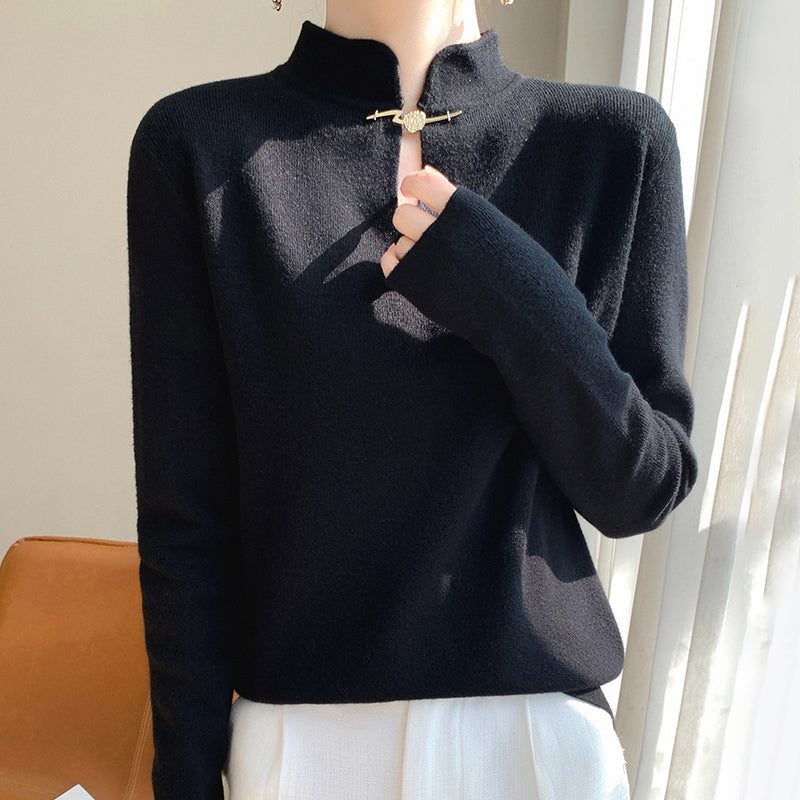Gift Choice -Women's Mock Turtleneck Long Sleeve Knit Slim Top
