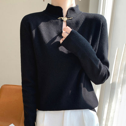 Gift Choice -Women's Mock Turtleneck Long Sleeve Knit Slim Top