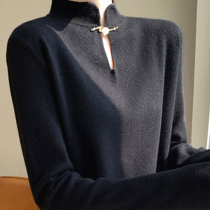 Gift Choice -Women's Mock Turtleneck Long Sleeve Knit Slim Top