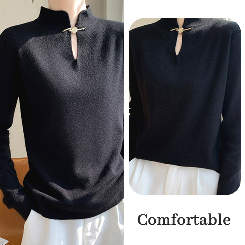 Gift Choice -Women's Mock Turtleneck Long Sleeve Knit Slim Top