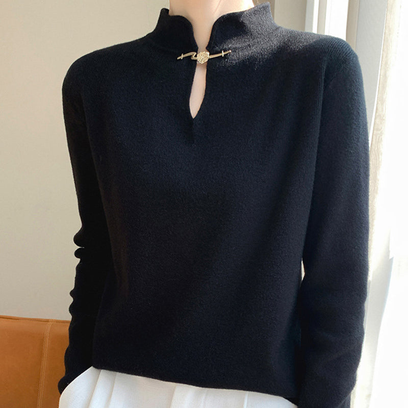 Gift Choice -Women's Mock Turtleneck Long Sleeve Knit Slim Top
