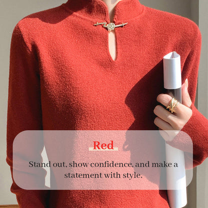 Gift Choice -Women's Mock Turtleneck Long Sleeve Knit Slim Top