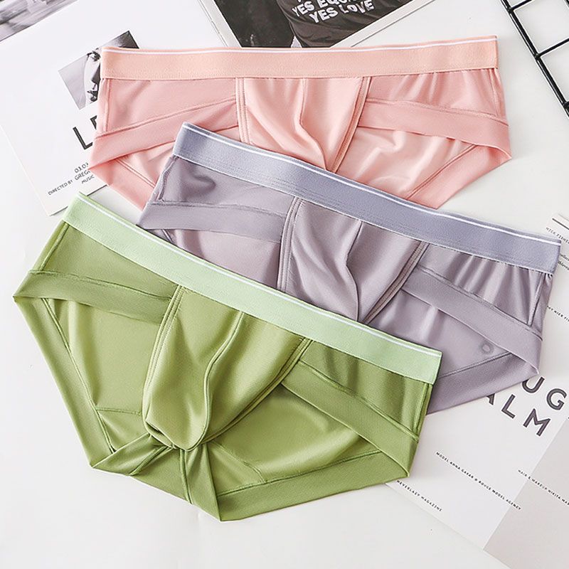 Men's Breathable Mesh Ice Silk Briefs【Buy 3 Get 1 Free 】