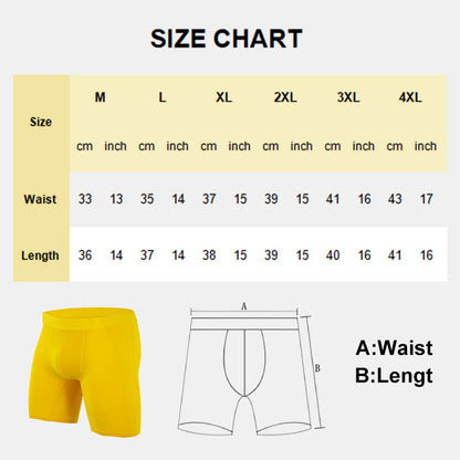 Men's Mid-Waist Stretch Sports Flat Briefs