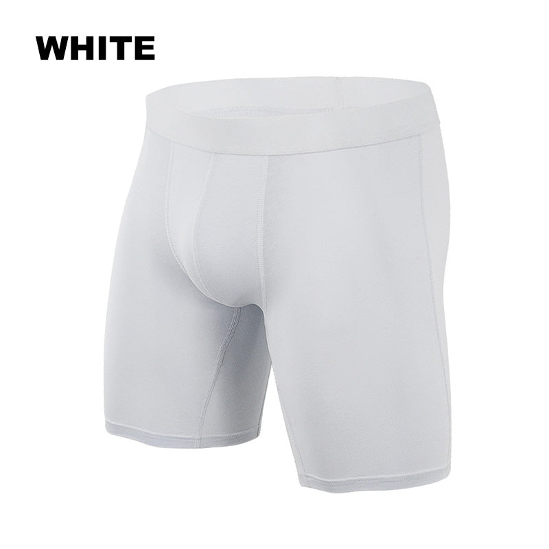 Men's Mid-Waist Stretch Sports Flat Briefs