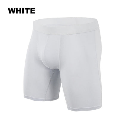 Men's Mid-Waist Stretch Sports Flat Briefs
