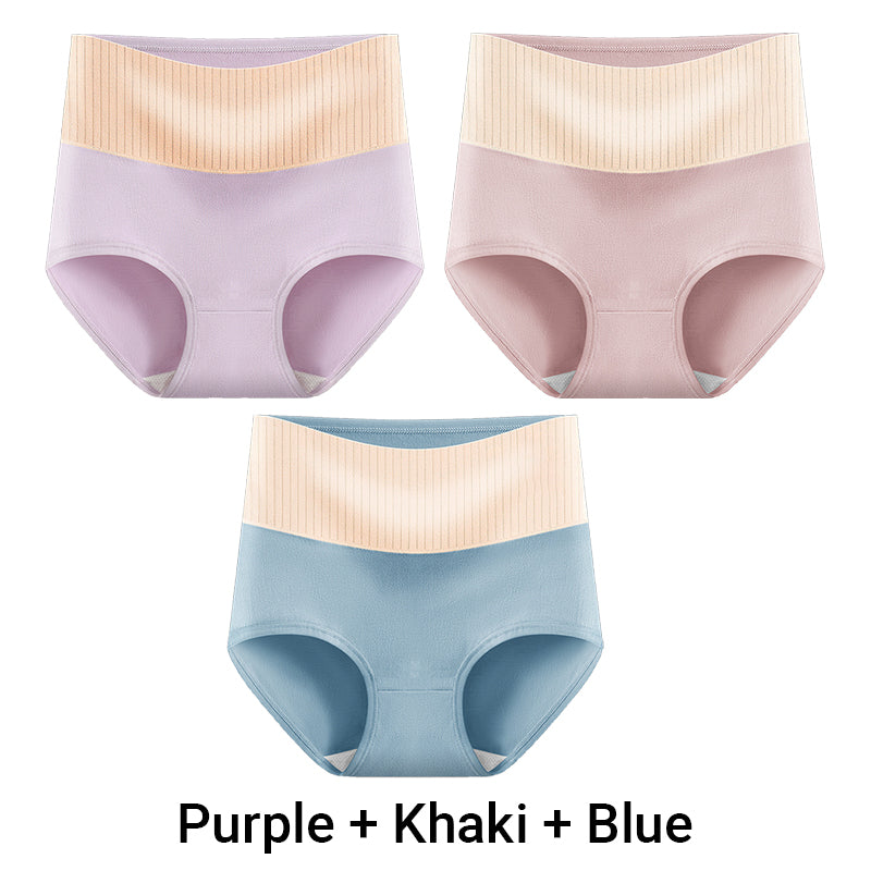 🎁(3pcs) Women's High Waisted 3A Grade Paclitaxel Antibacterial Panties