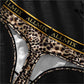 Men's Letter Leopard Print Low Rise Briefs