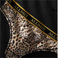Men's Letter Leopard Print Low Rise Briefs