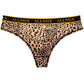 Men's Letter Leopard Print Low Rise Briefs