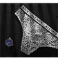 Men's Letter Leopard Print Low Rise Briefs