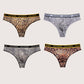 Men's Letter Leopard Print Low Rise Briefs