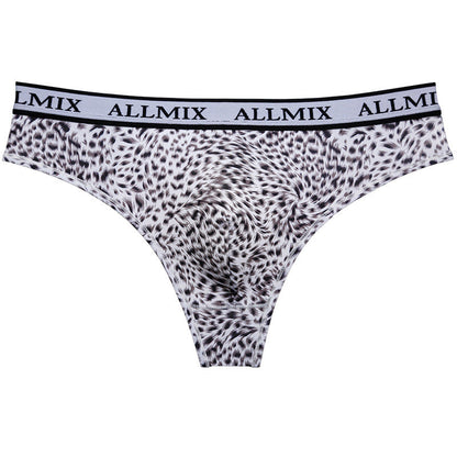 Men's Letter Leopard Print Low Rise Briefs