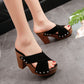 Women's Platform Chunky High-heeled Slippers🥰🥰Mother's Day Promotion-49% Off
