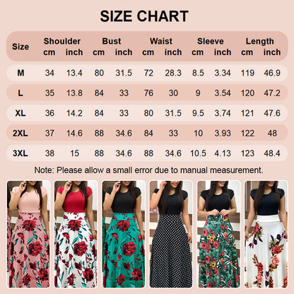 Fashion Colorblocking Printed Slim Long Dress