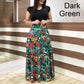 Fashion Colorblocking Printed Slim Long Dress