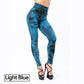 Women’s Stretch Fake Ripped Denim Jacquard Legging Pants