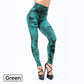 Women’s Stretch Fake Ripped Denim Jacquard Legging Pants